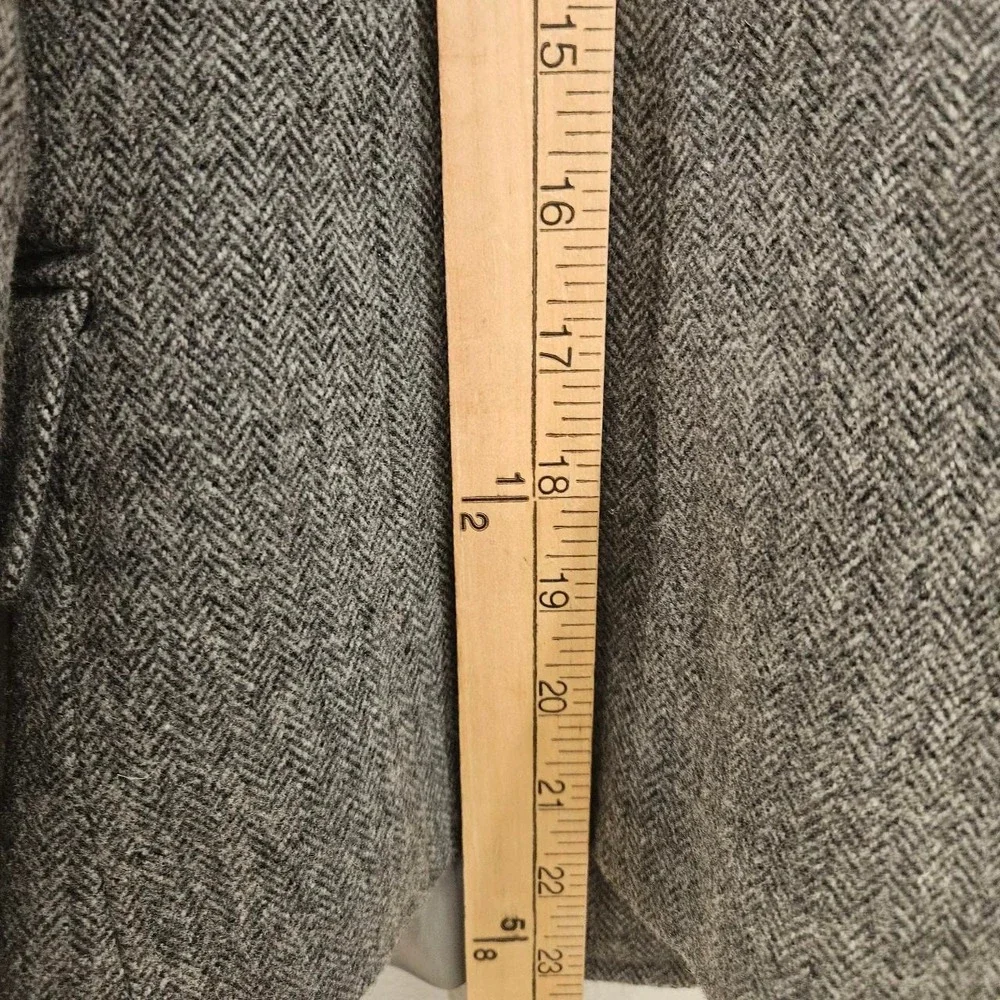 J Crew Blazer Womens 8 Gray Herringbone Bella Jacket Academia Y2K Tailored